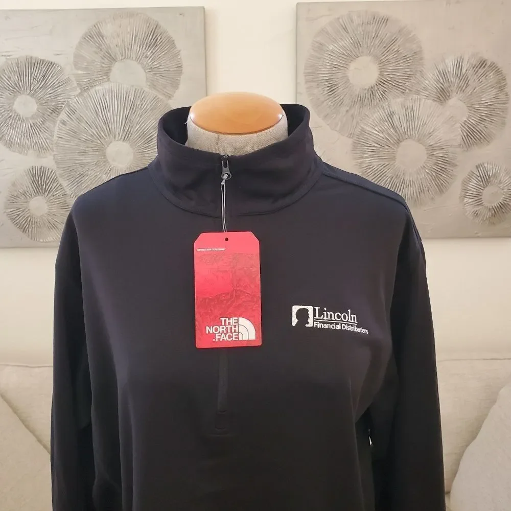 NEW! The North Face  1/4 ZipTech Fleece Jacket size Large in Black